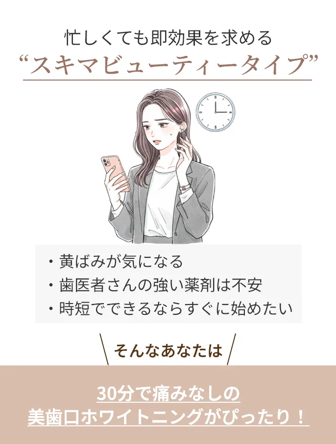 忙しくても即効果を求める“スキマビューティータイプ”