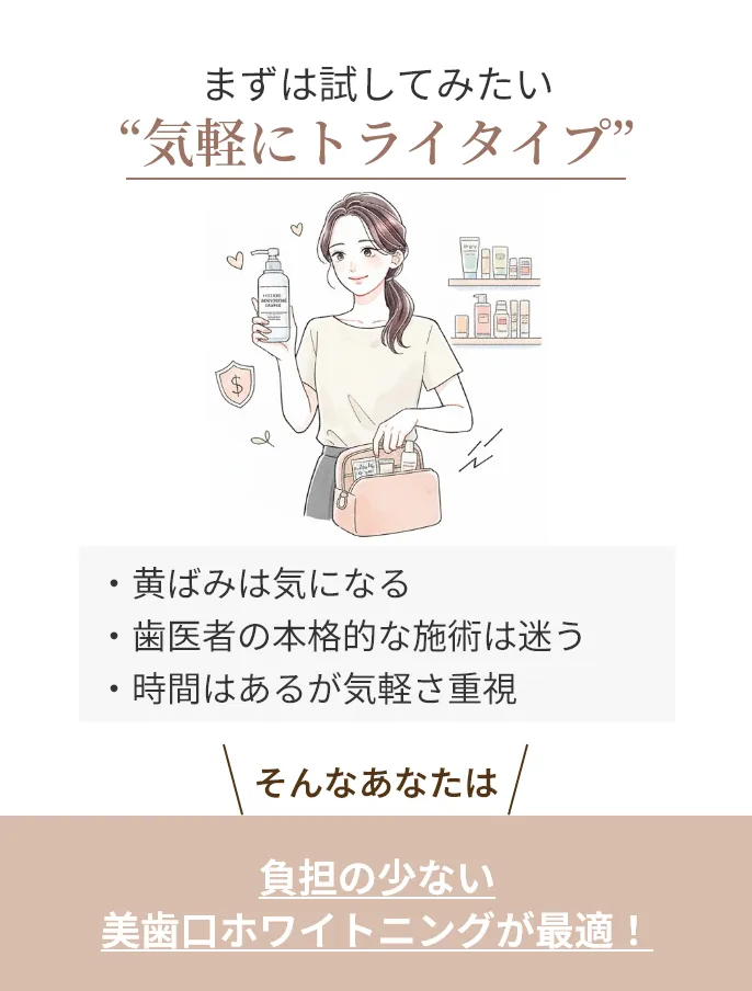 まずは試してみたい“気軽にトライタイプ”